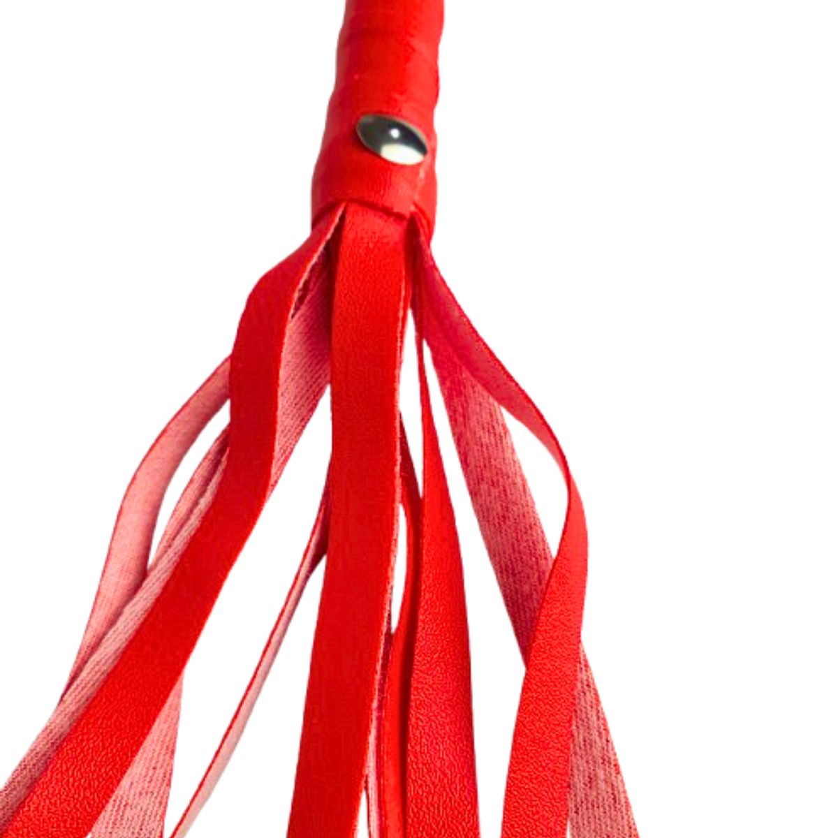 Fantasia Acessório Chicote Luxo Tiras Corino Vermelho Fantasia Acessório Chicote Luxo Tiras Corino Vermelho
